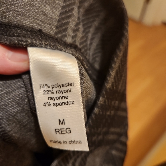 Maurices medium grey and black plaid skinny pants. - Picture 3 of 3